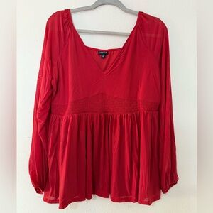 Torrid Vibrant Red Blouse